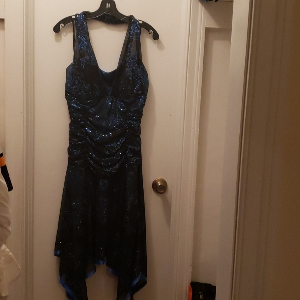 Blue sparkling/glittery dress